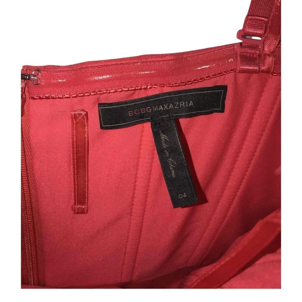 BCBG Convertible Strapless Red Mini Dress Womens Size 4